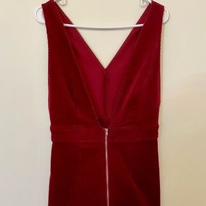 Corduroy zip up dress